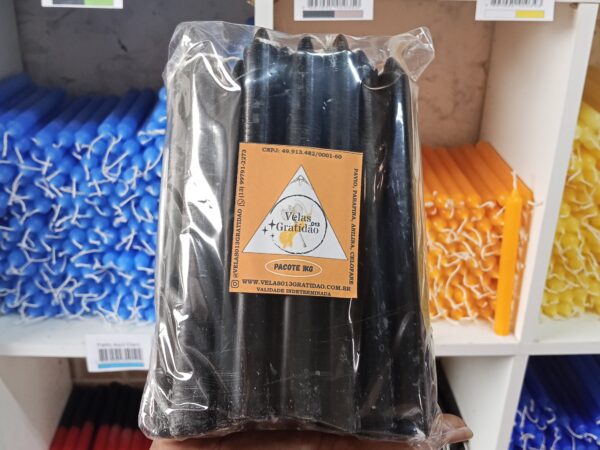 Vela Palito Preta Kg.