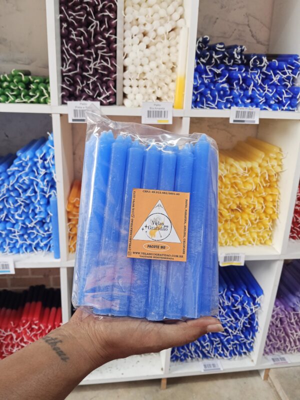 Vela Palito Azul Claro Kg.