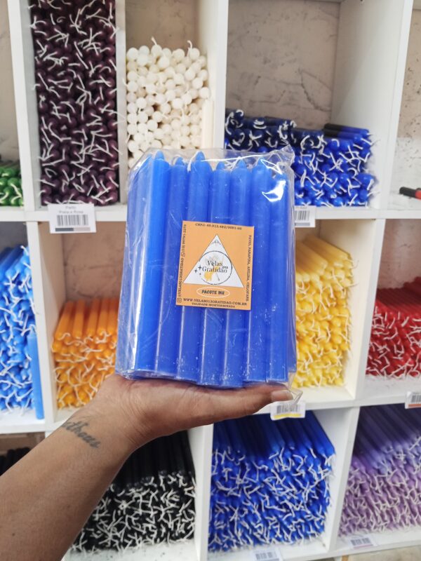 Vela Palito Azul Escuro Kg.