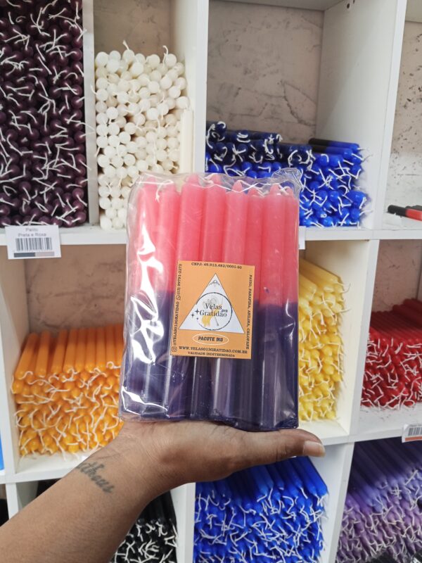Vela Palito Rosa e Azul Kg.