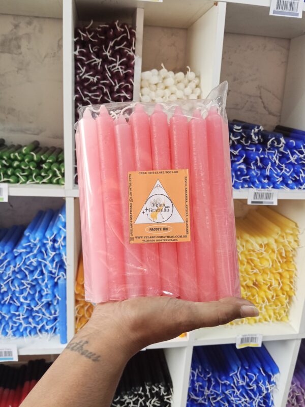 Vela Palito Rosa Kg.