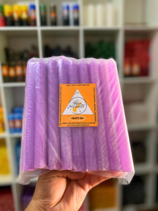 Vela Palito Lilas Kg.