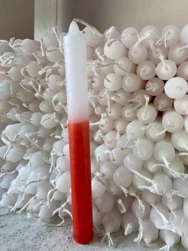 Vela Palito Branca e Vermelha 10Kg. - Imagem 2