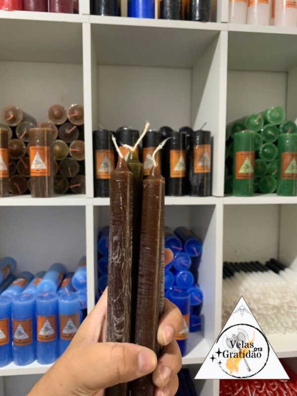 Vela Palito Marrom Kg. - Imagem 2