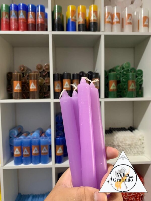 Vela Palito Lilas Kg. - Imagem 2