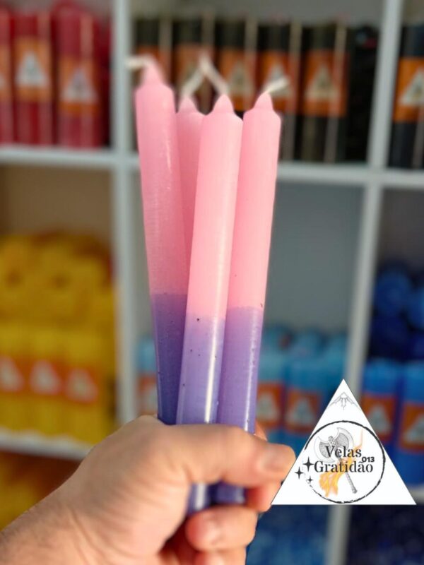 Vela Palito Rosa e Azul Kg. - Imagem 2