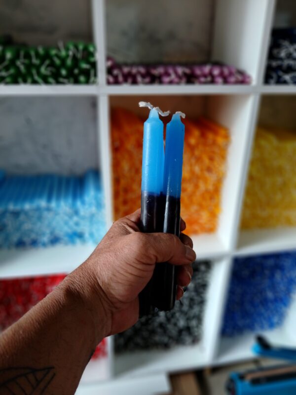 Vela Palito Azul e Preto Kg. - Imagem 2