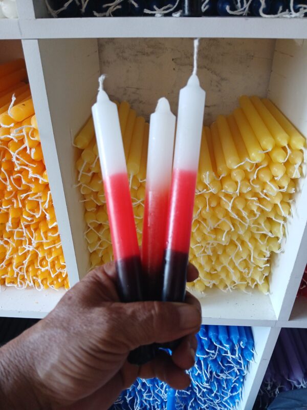 Vela Palito Branca Vermelho Preto Kg. - Imagem 2