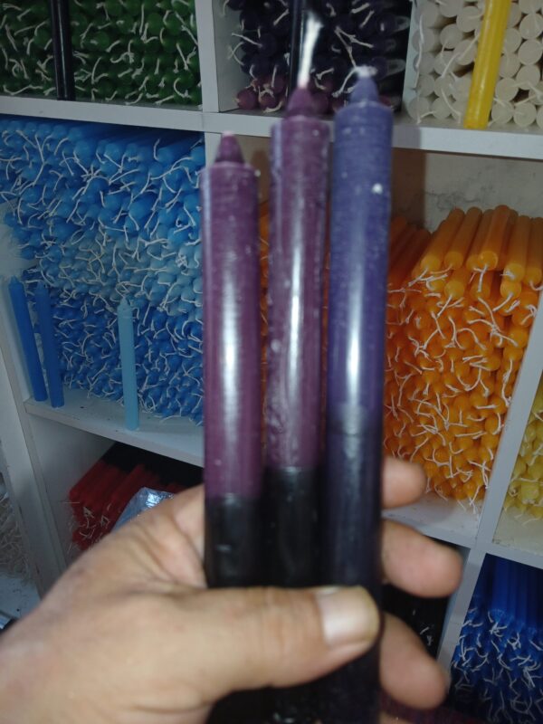 Vela Palito Roxa e Preto Kg. - Imagem 2