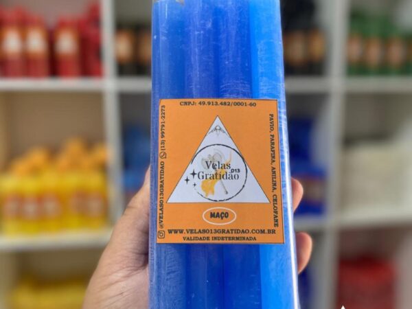 Vela Palito Azul Escuro Maço