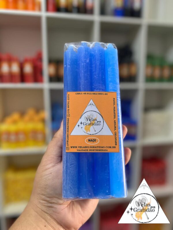 Vela Palito Azul Escuro Maço